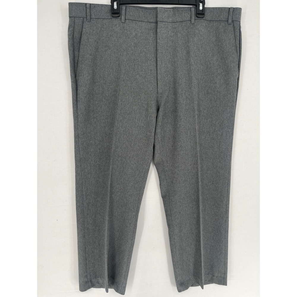 Levis Action Slacks Mens 44x30 Gray Vintage Polyester Straight Leg Trousers USA